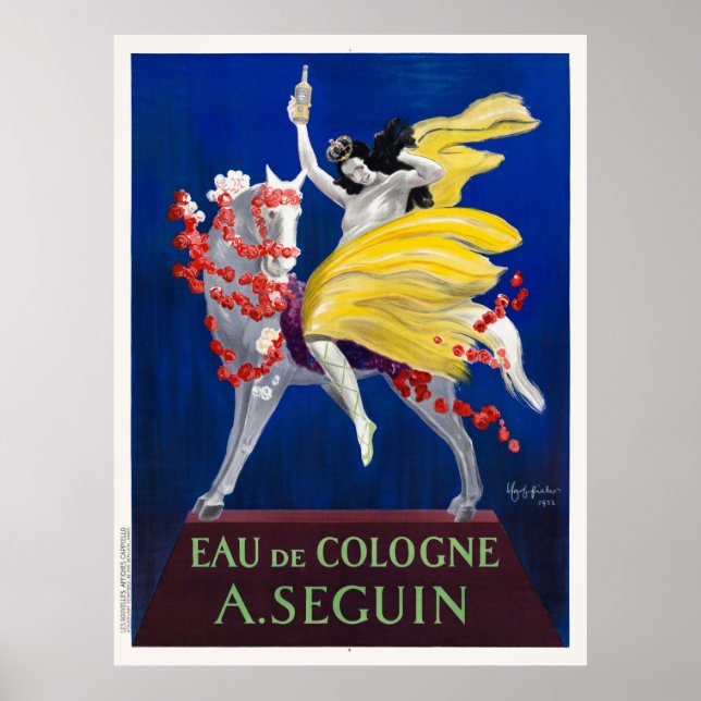Póster Afiche de época de estilo Art Deco de Eau de Colog (Frente)