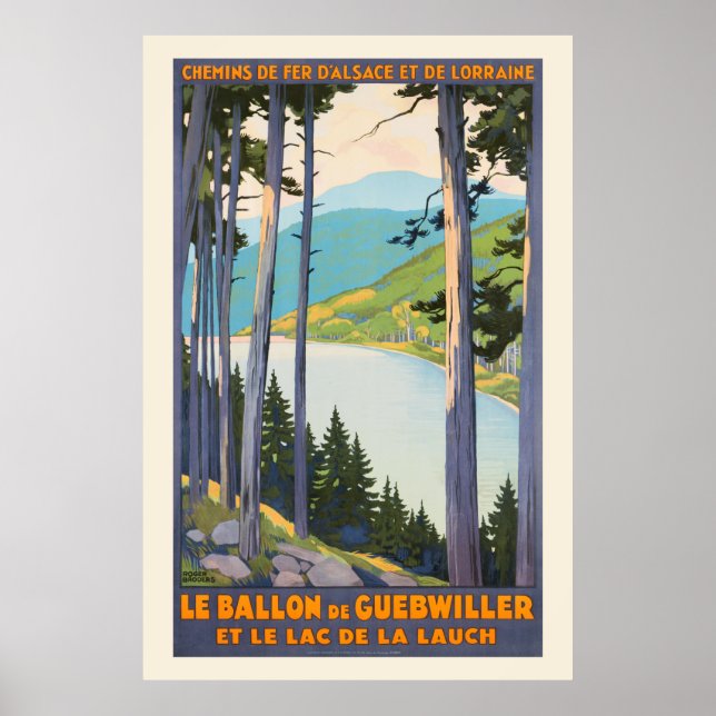Póster Afiche de época de Le Ballon de Guebwiller France  (Frente)