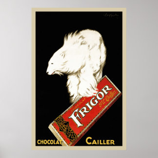 Póster Afiche de época de Leonetto Cappiell de chocolate