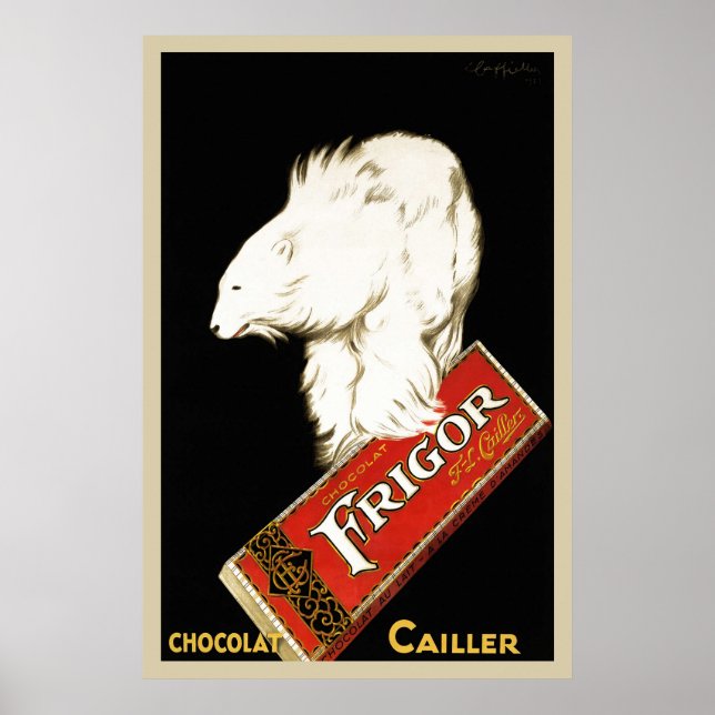 Póster Afiche de época de Leonetto Cappiell de chocolate  (Frente)