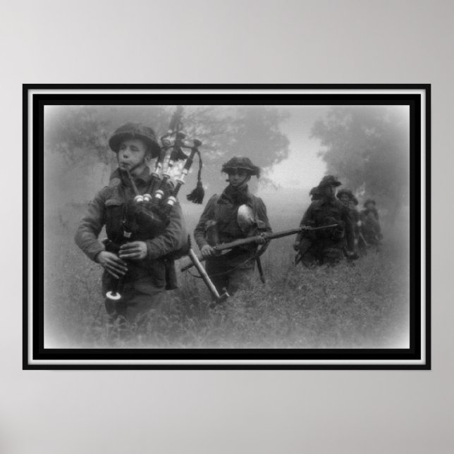 Póster Afiche de época de los escoceses (Frente)