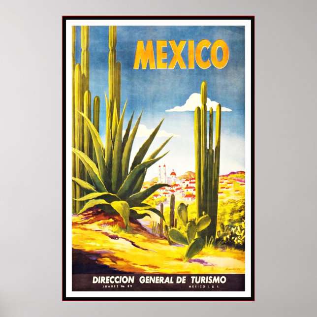 Póster Afiche de época de México grande (Frente)