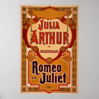Afiche de época de Romeo y Julieta
