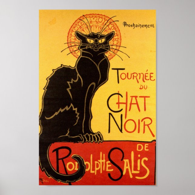 Póster Afiche de época de Tournée du Chat Noir (Frente)