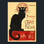 Póster Afiche de época de Tournée du Chat Noir France<br><div class="desc">Poster publicitario de cabaret totalmente restaurado para la discoteca "The Black Cat" en París, Francia. Tenga en cuenta que nuestros posters son reproducciones de alta calidad basadas en escaneos profesionales de alta resolución de los originales. Nuestro proceso de retoque manual no implica el uso de filtros que eliminen los detalles...</div>
