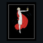 Póster Afiche de época del Chica Art Deco<br><div class="desc">Art Deco Fiesta Chica Vintage Poster art deco,  imágenes retro,  ilustraciones vintage,  retro vintage,  nouveau,  imagen deco,  viajes vintage,  viajes francia,  parís travel,  francés,  vintagestore,  vintage,  restaurant drco,  retro,  viajes,  imágenes vintage,  victorianas,  imágenes victorianas,  gráficos vintage,  popular,  estilo retro,  fresco,  moderno,  campestre,  paisajes,  tienda vintage,  posters</div>
