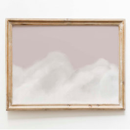 Póster Afiche de época del cielo rosa