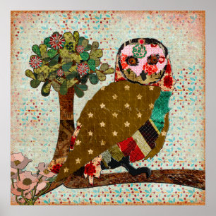 Póster Afiche de época del día del sueño de la lechuza Ro