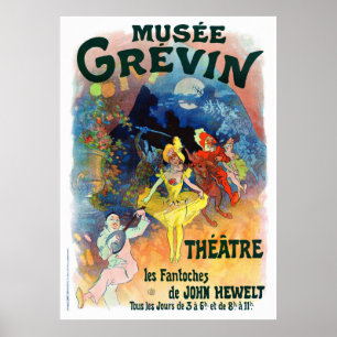 Póster Afiche de época del Museo Grévin Francia