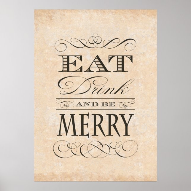 Póster Afiche de época elegante: cocina, bar o restaurant (Frente)