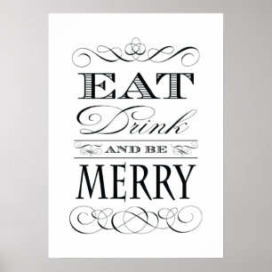 Póster Afiche de época elegante: cocina, bar o restaurant