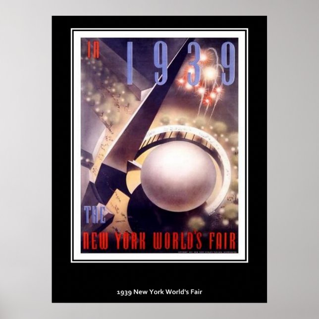 Póster Afiche de época Feria Mundial de Nueva York (Frente)
