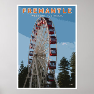 Póster Afiche de época - Fremantle, Australia Occidental