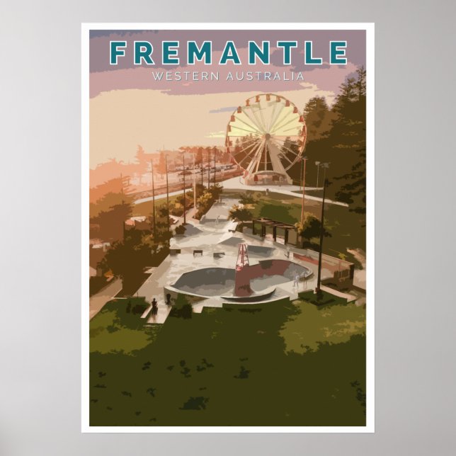 Póster Afiche de época - Fremantle, Australia Occidental (Frente)