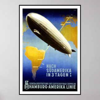 Póster Afiche de época impresa en Hamburgo