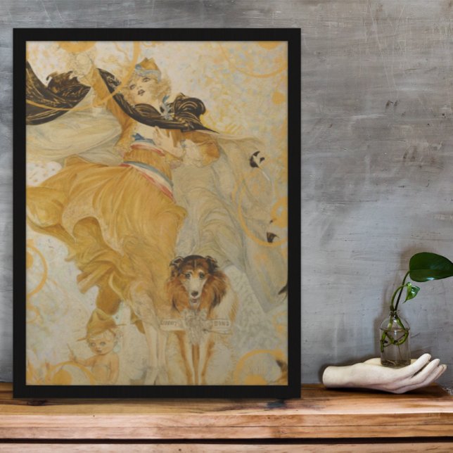 Póster Afiche de época Perro collie y Diva de la Moda (Subido por el creador)