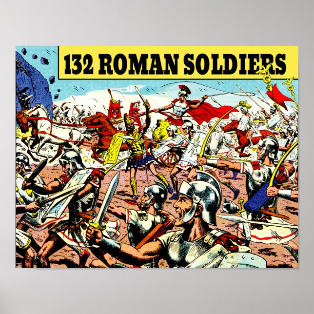 Póster Afiche de época restaurada "132 soldados romanos" (Frente)