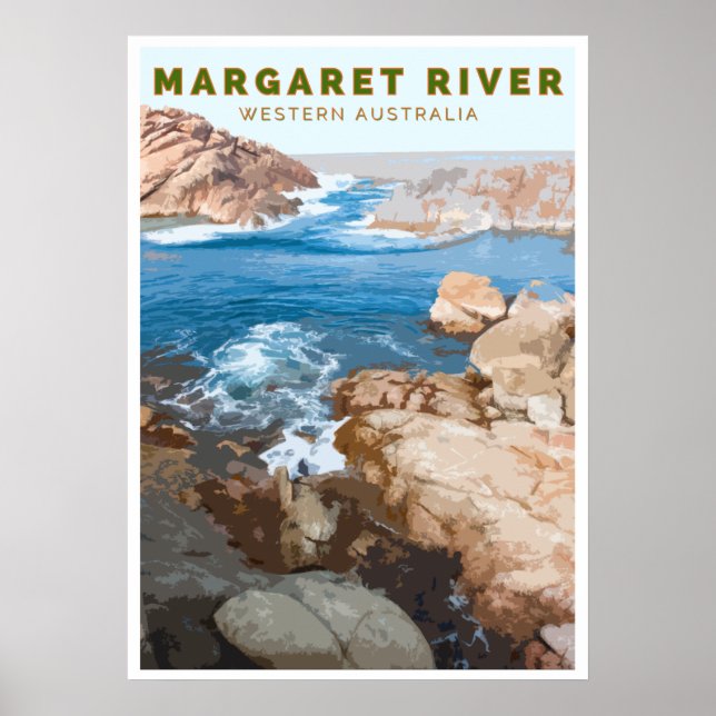 Póster Afiche de época - Río Margaret, Australia Occident (Frente)