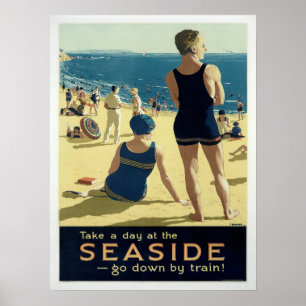 Póster Afiche de época - Seaside