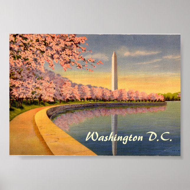 Póster Afiche de época, Washington DC (Frente)