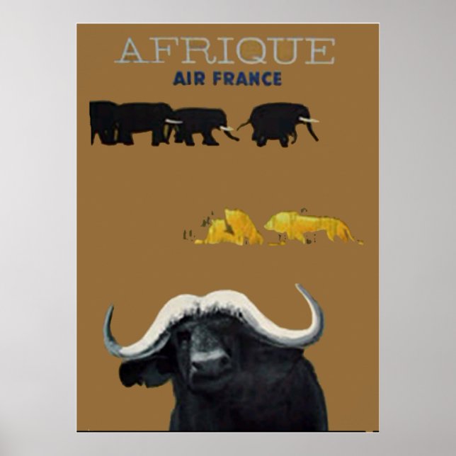 Póster Afiche de estilo Art Decó 3 de África (Frente)