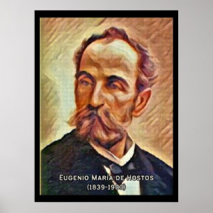 Póster Afiche de Eugenio Maria De Hostos Vintage