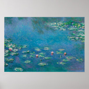 Póster Afiche de la cosecha de agua de Monet