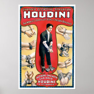 Póster Afiche de la cosecha de Houdini Magician 1909 rest