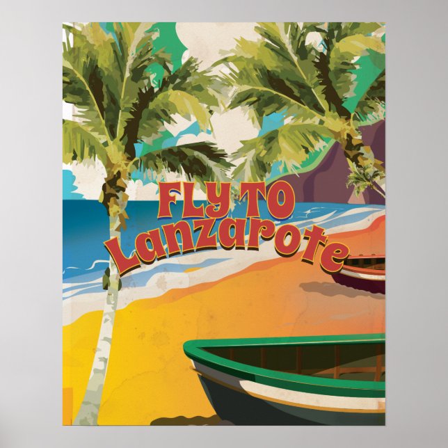 Póster Afiche de la cosecha de Lanzarote (Frente)