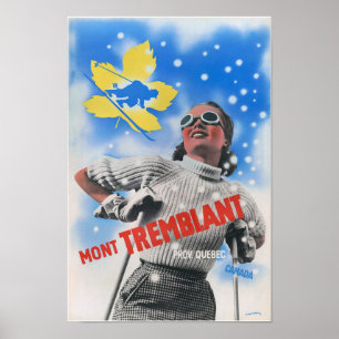 Póster Afiche de la cosecha de Mont Tremblant Canada 1939