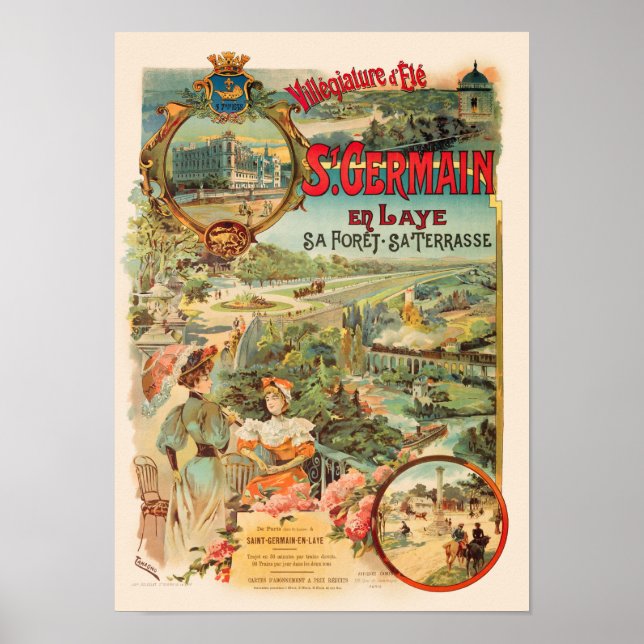 Póster Afiche de la cosecha de St-Germain-en-Laye de 1902 (Frente)