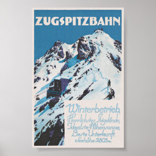 Póster Afiche de la cosecha de Zugspitzbahn de 1927