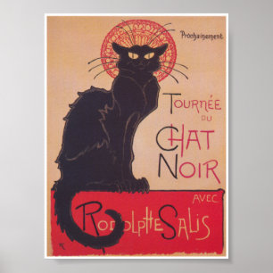 Póster Afiche de la cosecha del gato negro del Noir de ch