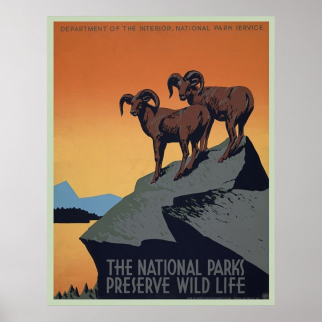 Póster Afiche de la cosecha del Parque Nacional (Frente)