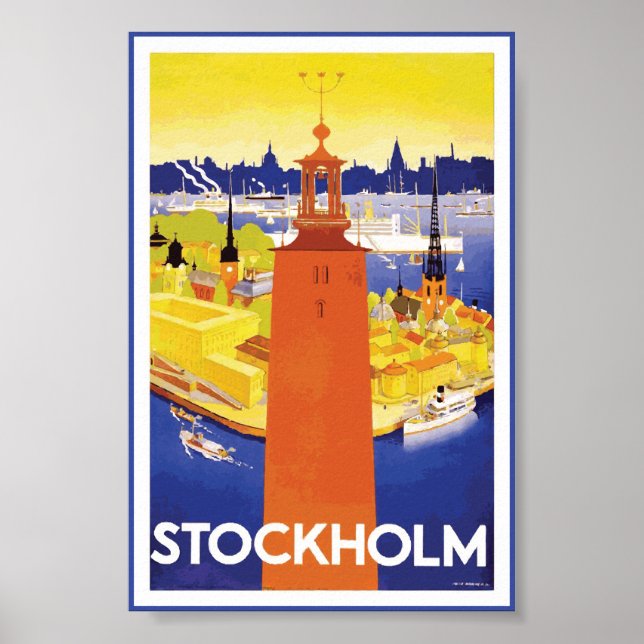 Póster Afiche de la cosecha en Suecia de Estocolmo (Frente)