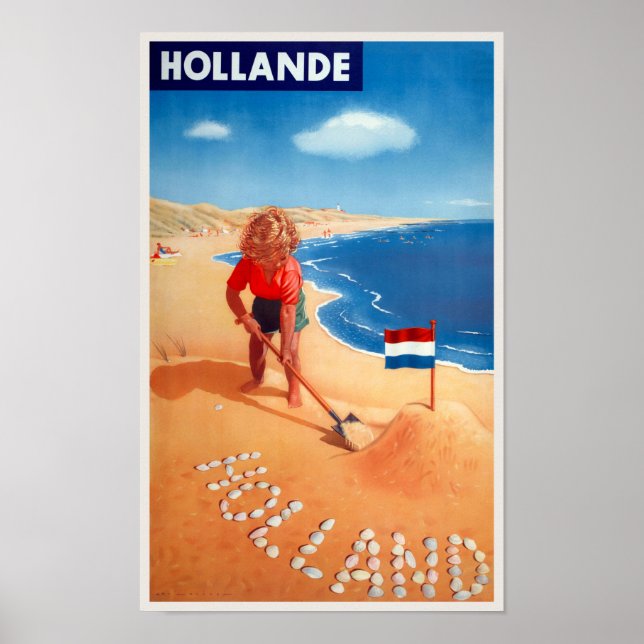 Póster Afiche de la cosecha Hollande - Países Bajos (Frente)