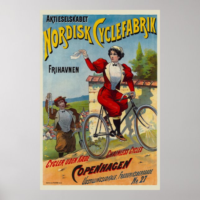 Póster Afiche de la cosecha neerlandesa Nordisk Cyclefabr (Frente)
