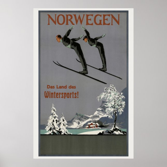 Póster Afiche de la cosecha noruega de 1930 (Frente)