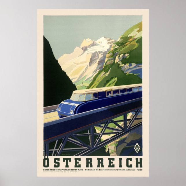 Póster Afiche de la época austríaca de Österreich 1935 (Frente)