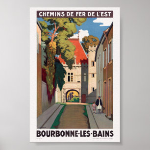 Póster Afiche de la época de Bourbonne-les-Bains 1930