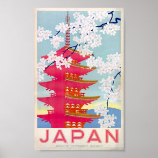 Póster afiche de la época de japón