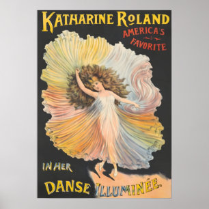 Póster Afiche de la época de Katharine Roland