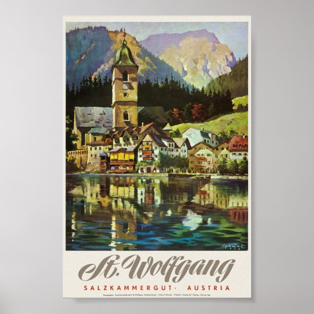 Póster Afiche de la época de la familia St. Wolfgang Salz (Frente)