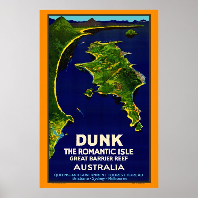 Póster Afiche de la época de la isla Dunk (Frente)