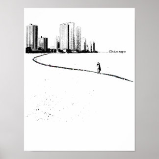 Póster Afiche de la época de los amantes de Chicago