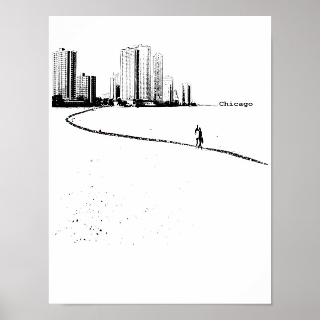 Póster Afiche de la época de los amantes de Chicago (Frente)