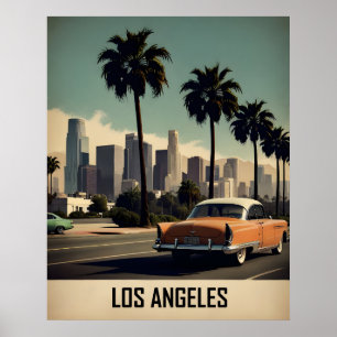 Póster Afiche de la época de Los Ángeles