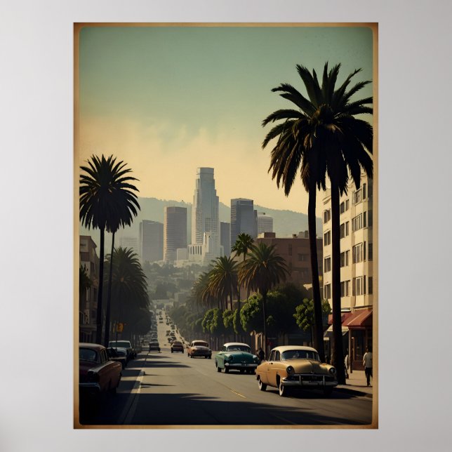 Póster Afiche de la época de Los Ángeles (Frente)