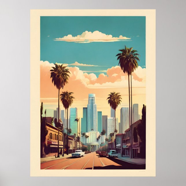 Póster Afiche de la época de Los Ángeles (Frente)