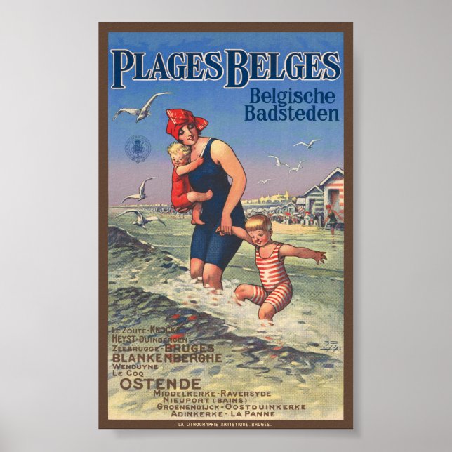 Póster Afiche de la época de los Belges de 1920 (Frente)